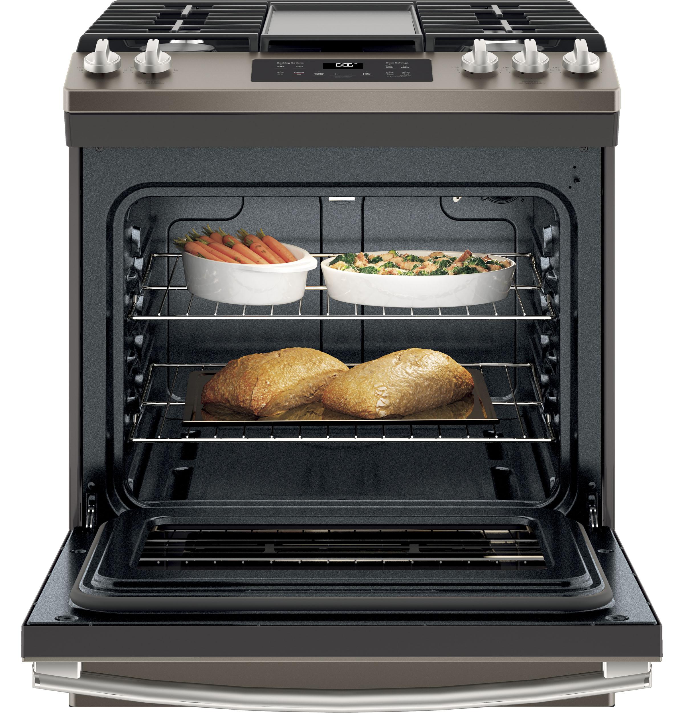 GE® 30" Slide-In Front Control Gas Range