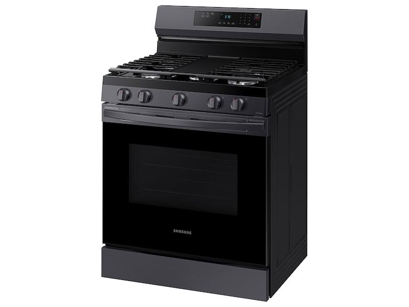 Samsung NX60A6311SG 6.0 cu. ft. Smart Freestanding Gas Range with 18K BTU Dual Power Burner & Self Clean in Black Stainless Steel
