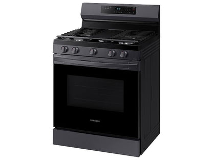 Samsung NX60A6311SG 6.0 cu. ft. Smart Freestanding Gas Range with 18K BTU Dual Power Burner & Self Clean in Black Stainless Steel