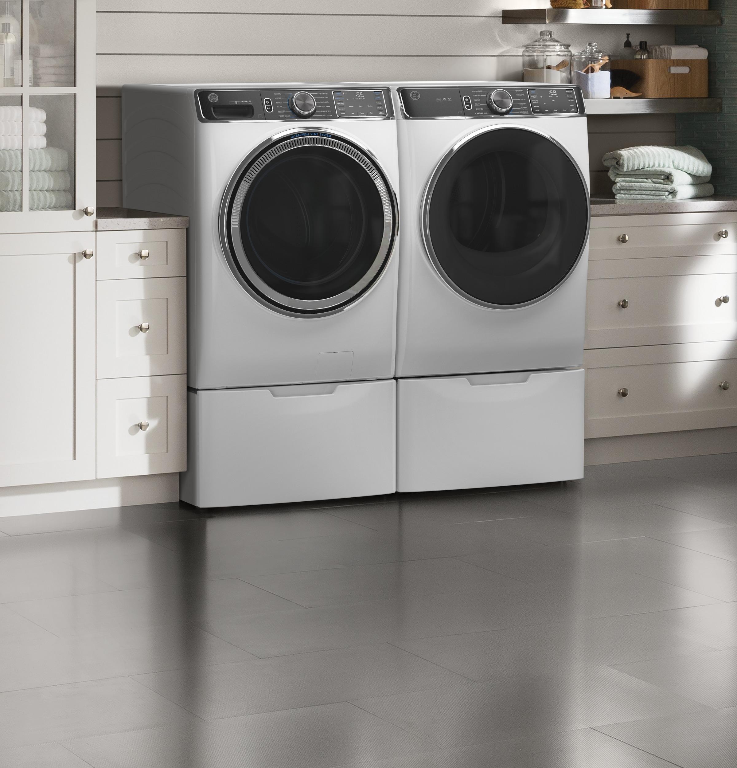 GE® ENERGY STAR® 7.8 cu. ft. Capacity Smart Front Load Electric Dryer with Steam and Sanitize Cycle