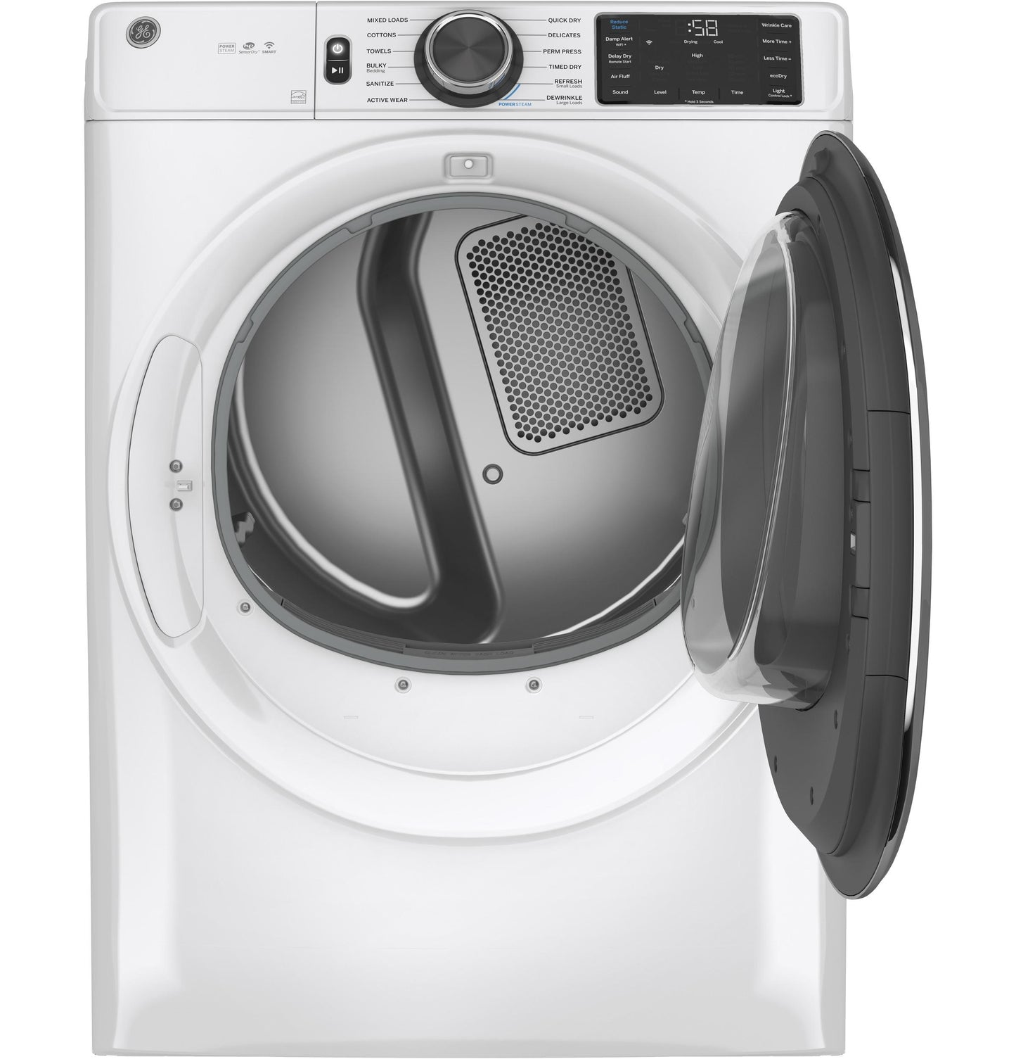GE® 7.8 cu. ft. Capacity Smart Front Load Gas Dryer with Steam and Sanitize Cycle