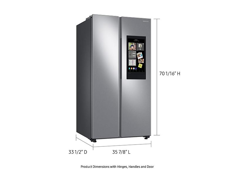 Samsung 27.3 cu. ft. Smart Side-by-Side Refrigerator with Family Hub™ in Stainless Steel