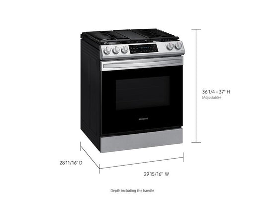 Samsung 6.0 cu. ft. Smart Slide-in Gas Range with Convection in Stainless Steel
