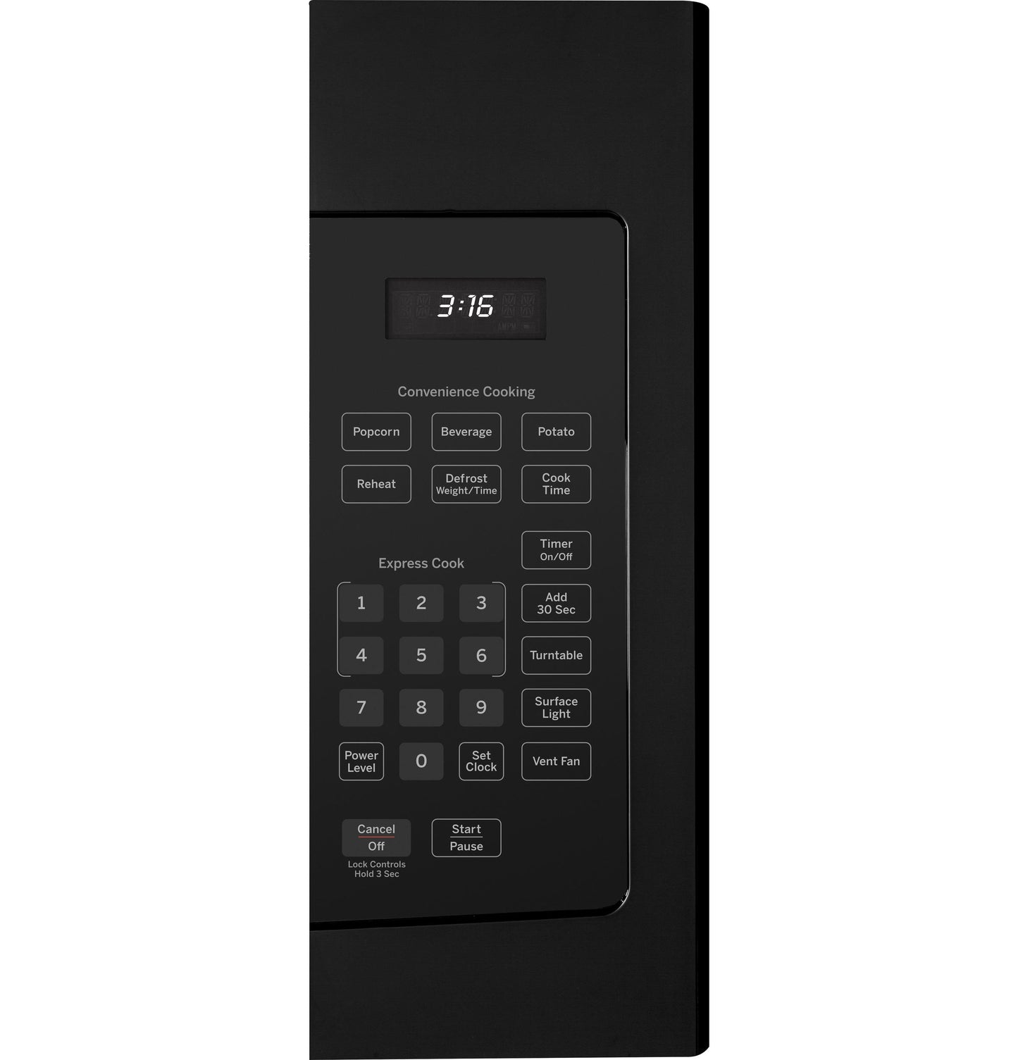 JVM3160DFBB GE® 1.6 Cu. Ft. Over-the-Range Microwave Oven