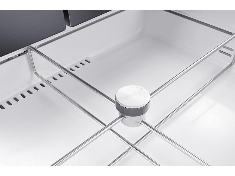23 cu. ft. Counter Depth 4-Door French Door Refrigerator with FlexZone™ Drawer in Black Stainless Steel
