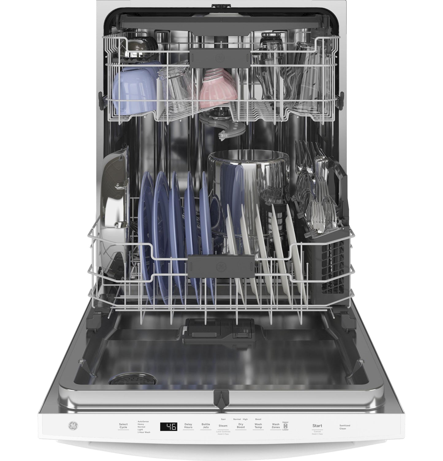 GE® Top Control with Stainless Steel Interior Dishwasher with Sanitize Cycle & Dry Boost with Fan Assist