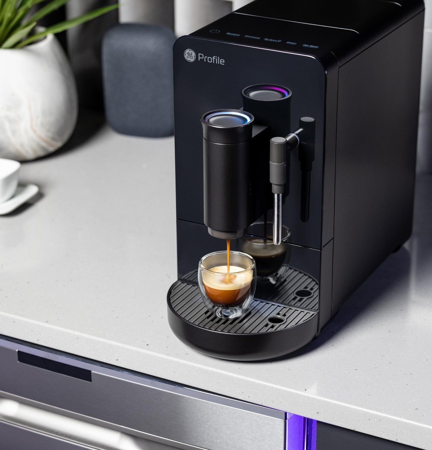 P7CEBBS6RBB GE Profile™ Automatic Espresso Machine + Frother