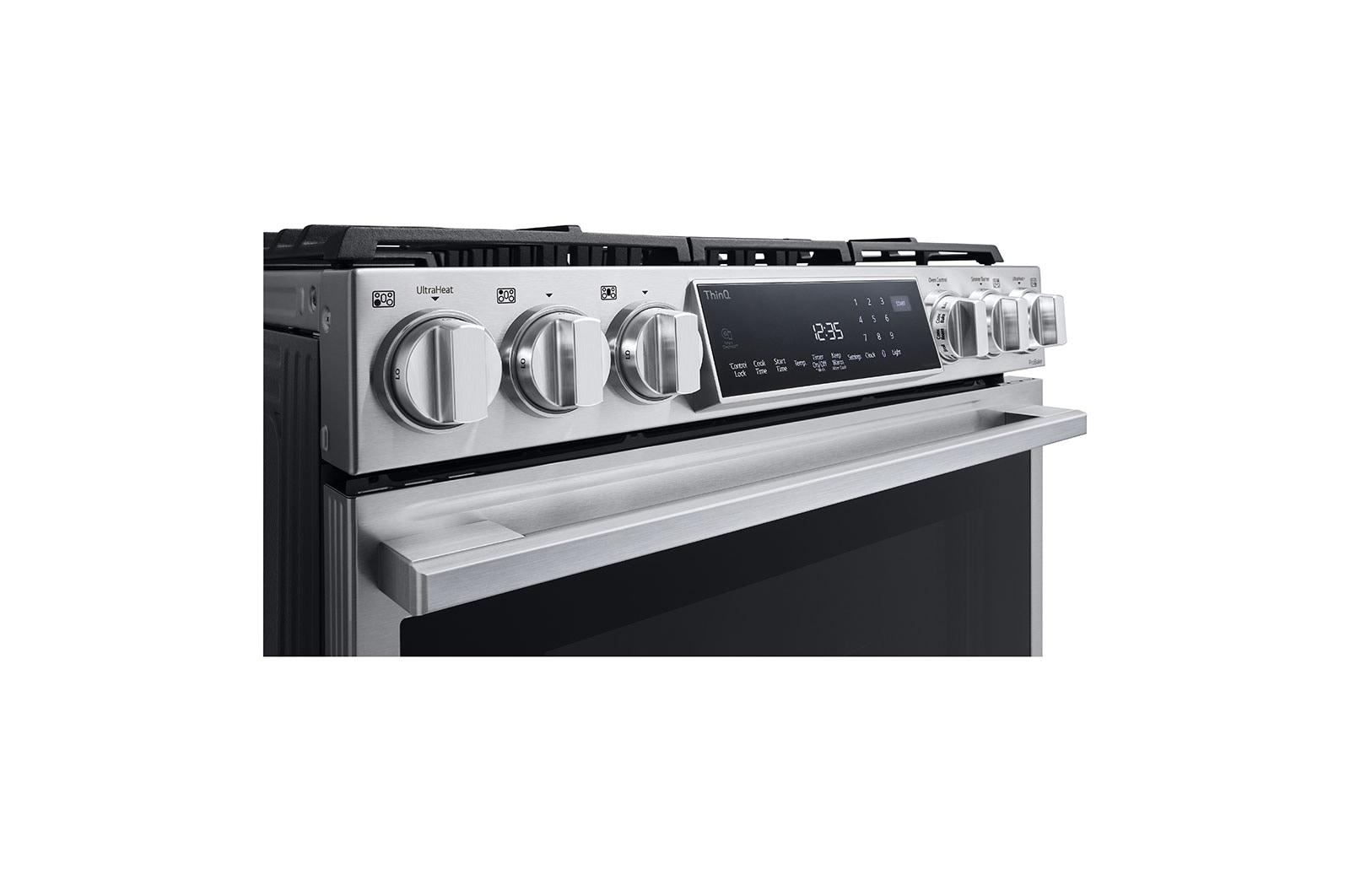 6.3 cu. ft. Smart wi-fi Dual Fuel Slide-in Range with ProBake Convection® and EasyClean®