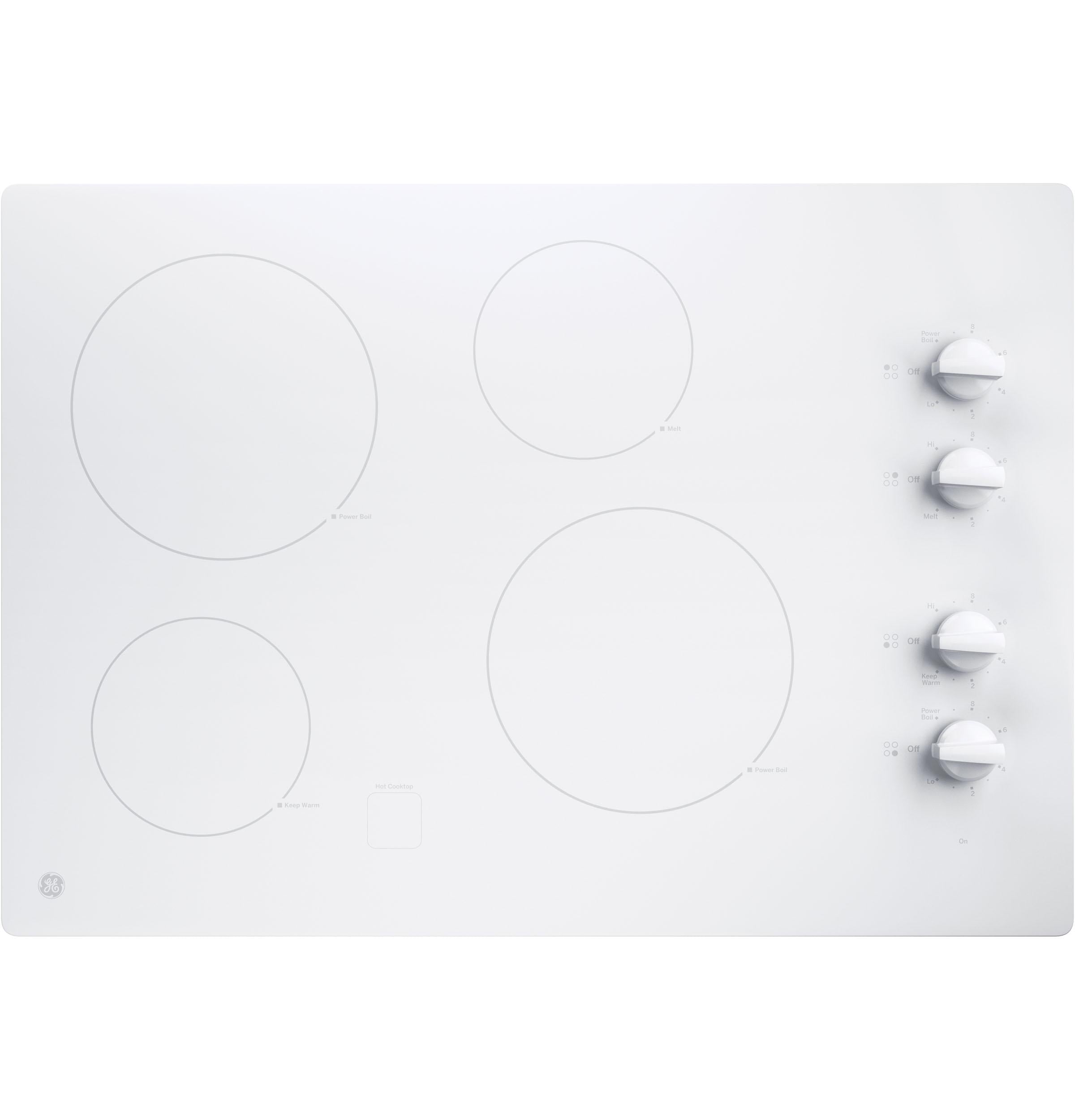 GE® 30" Built-In Knob Control Electric Cooktop