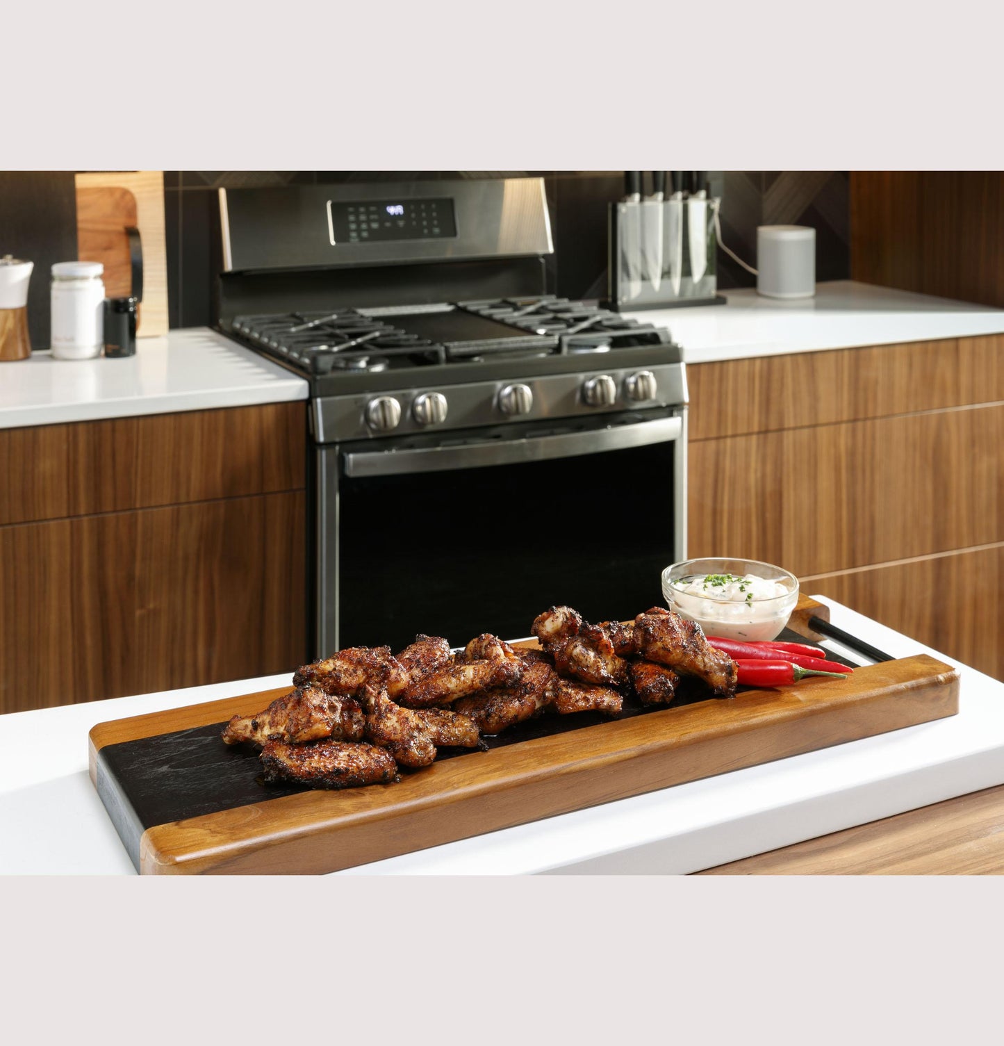PGB935YPFS GE Profile™ Smart 30" Free-Standing Self Clean Gas Fingerprint Resistant Range with No Preheat Air Fry