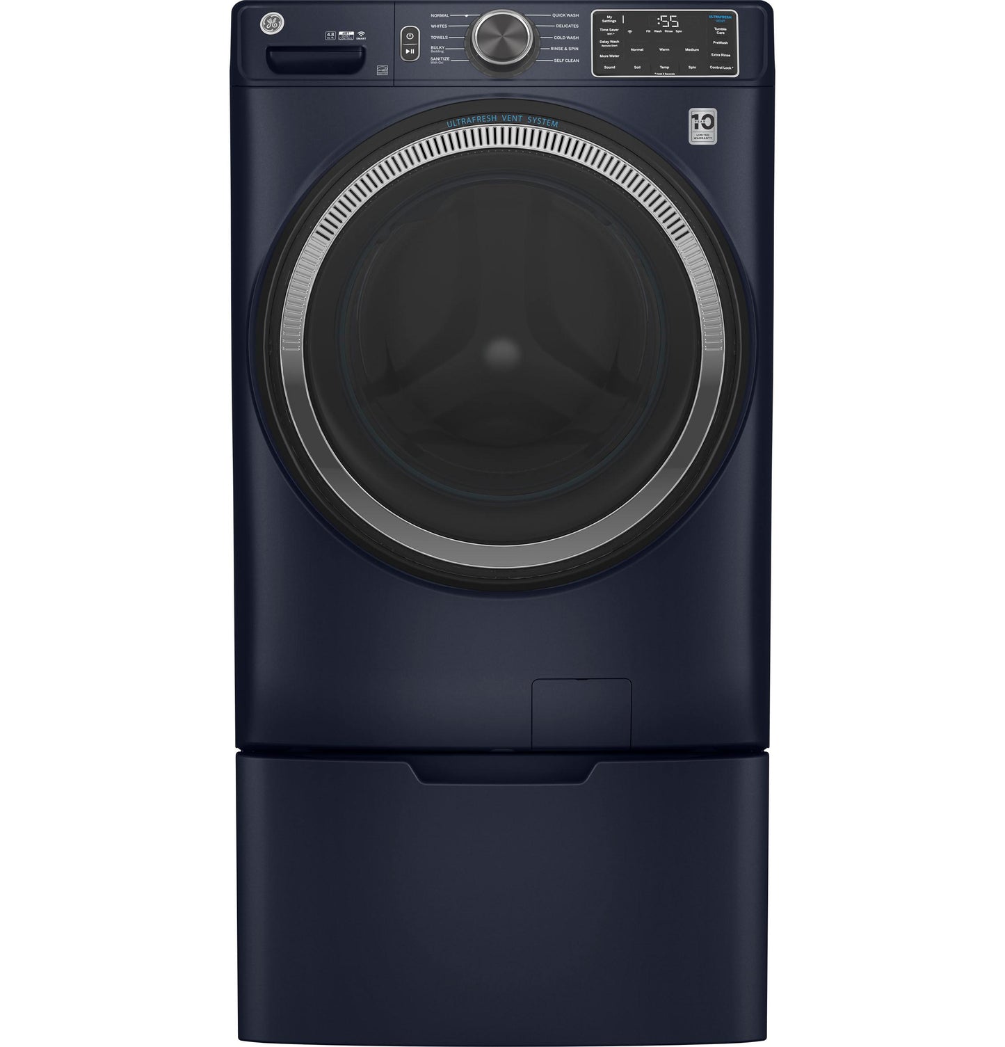 GFW550SPRRS GE® ENERGY STAR® 4.8 cu. ft. Capacity Smart Front Load Washer with UltraFresh Vent System with OdorBlock™ and Sanitize w/Oxi
