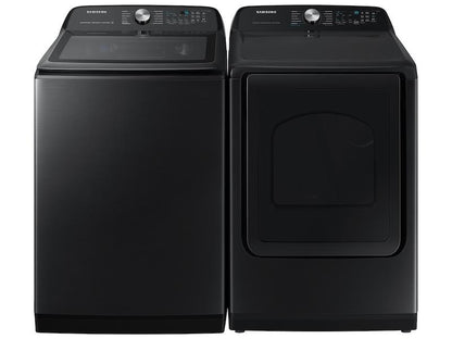 5.2 cu. ft. Large Capacity Smart Top Load Washer with Super Speed Wash in Brushed Black