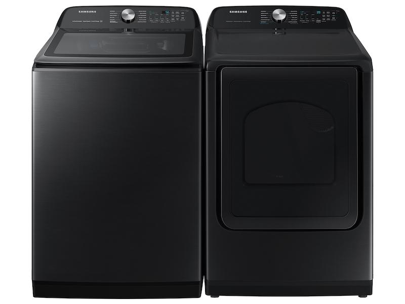 Samsung 7.4 cu. ft. Smart Electric Dryer with Steam Sanitize  in Brushed Black