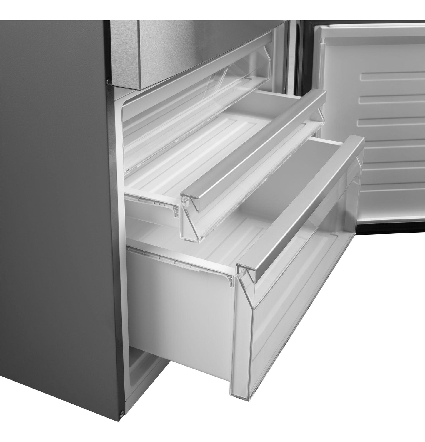 GBE17HYRFS GE® ENERGY STAR® 17.7 Cu. Ft. Counter-Depth Bottom-Freezer Refrigerator