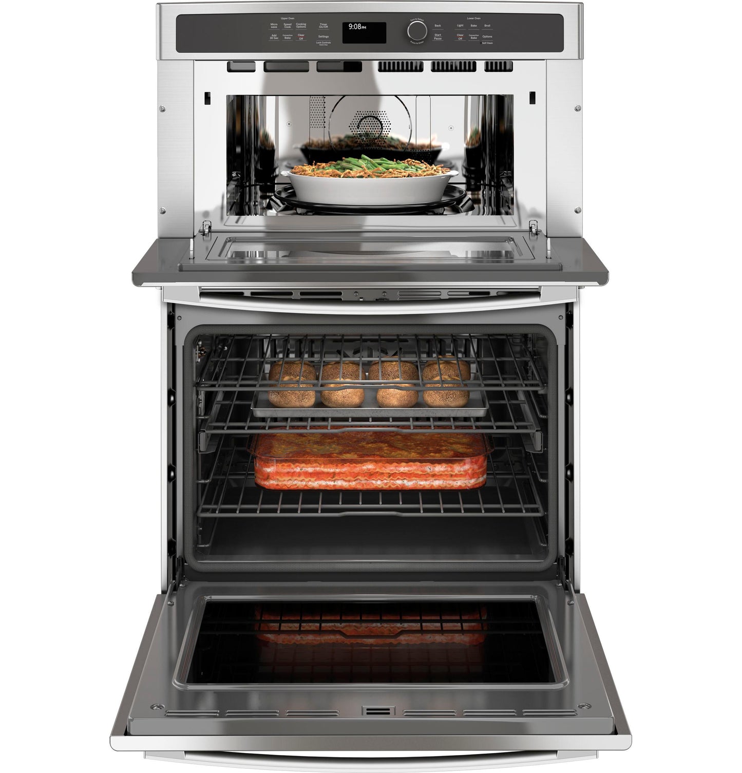 PT9800SHSS GE Profile™ 30 in. Combination Double Wall Oven with Convection and Advantium® Technology
