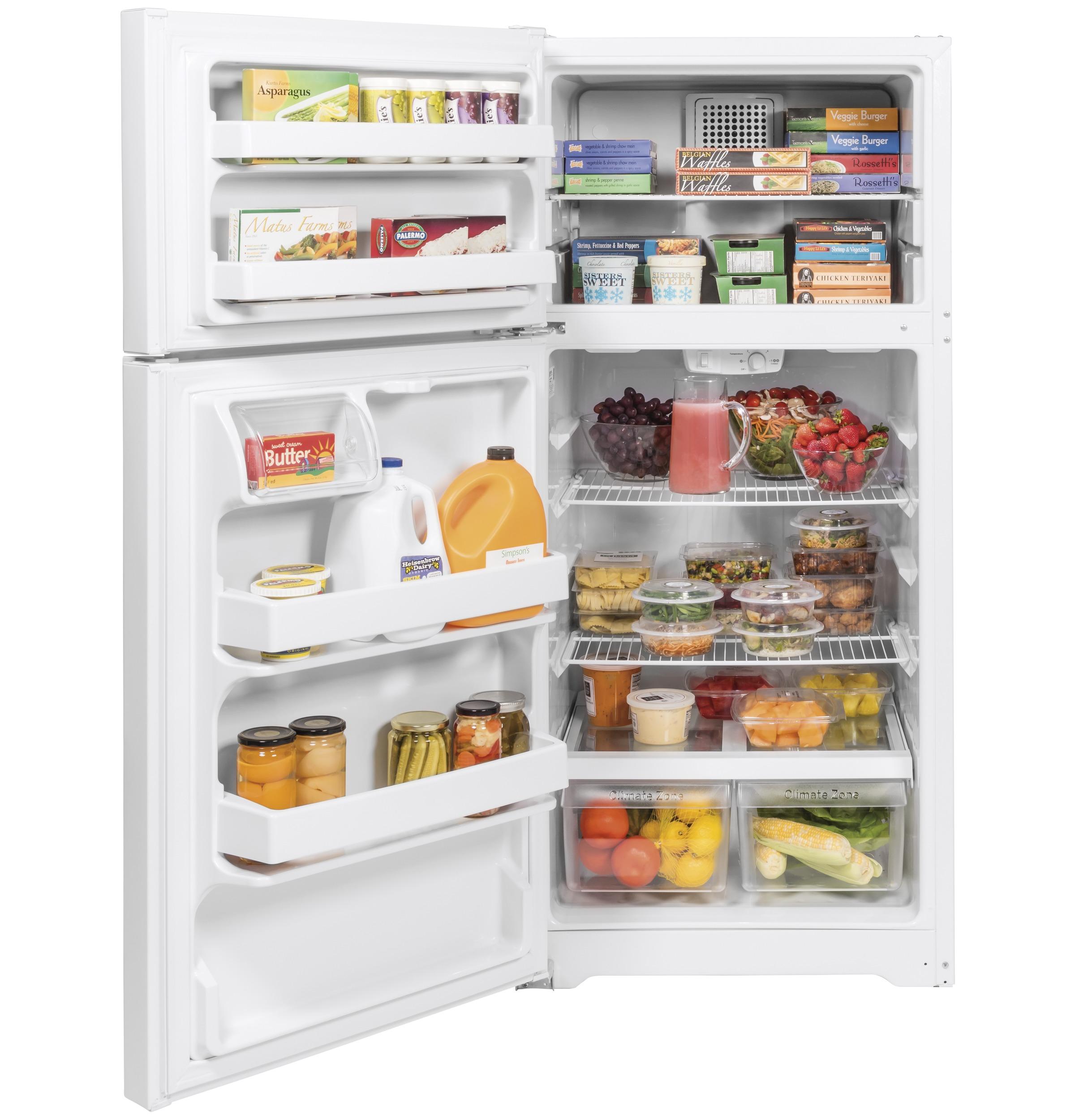 GTE16DTNLWW GE® ENERGY STAR® 15.6 Cu. Ft. Top-Freezer Refrigerator