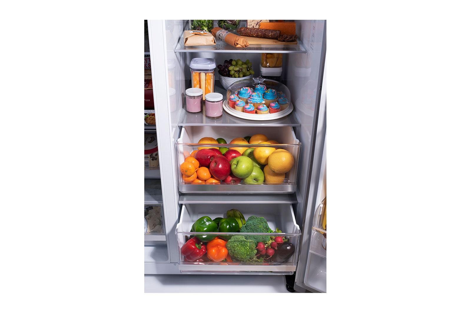 Lg 27 cu. ft. Side-By-Side InstaView® Refrigerator