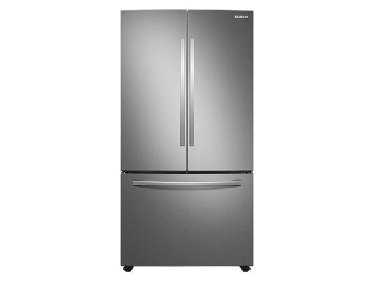 28 cu. ft. Large Capacity 3-Door French Door Refrigerator with Internal Water Dispenser in Stainless Steel