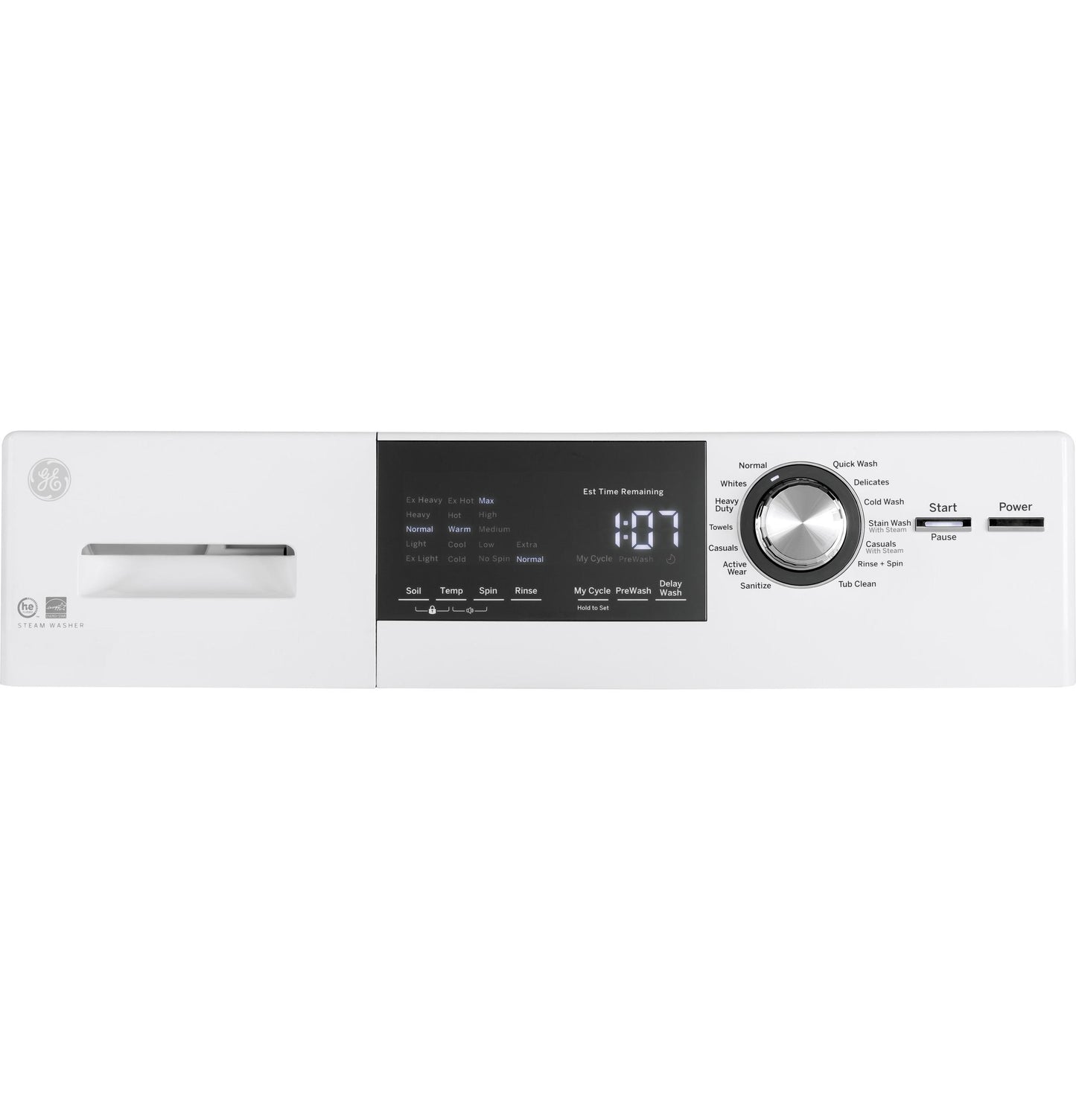 GFW148SSMWW GE® ENERGY STAR® 24" 2.4 Cu. Ft. Front Load Washer with Steam