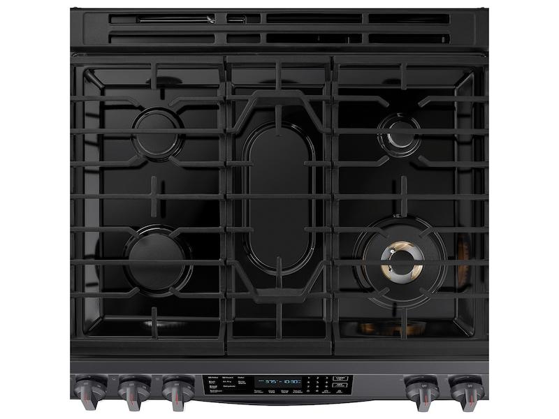 6.0 cu ft. Smart Slide-in Gas Range with Air Fry in Black Stainless Steel