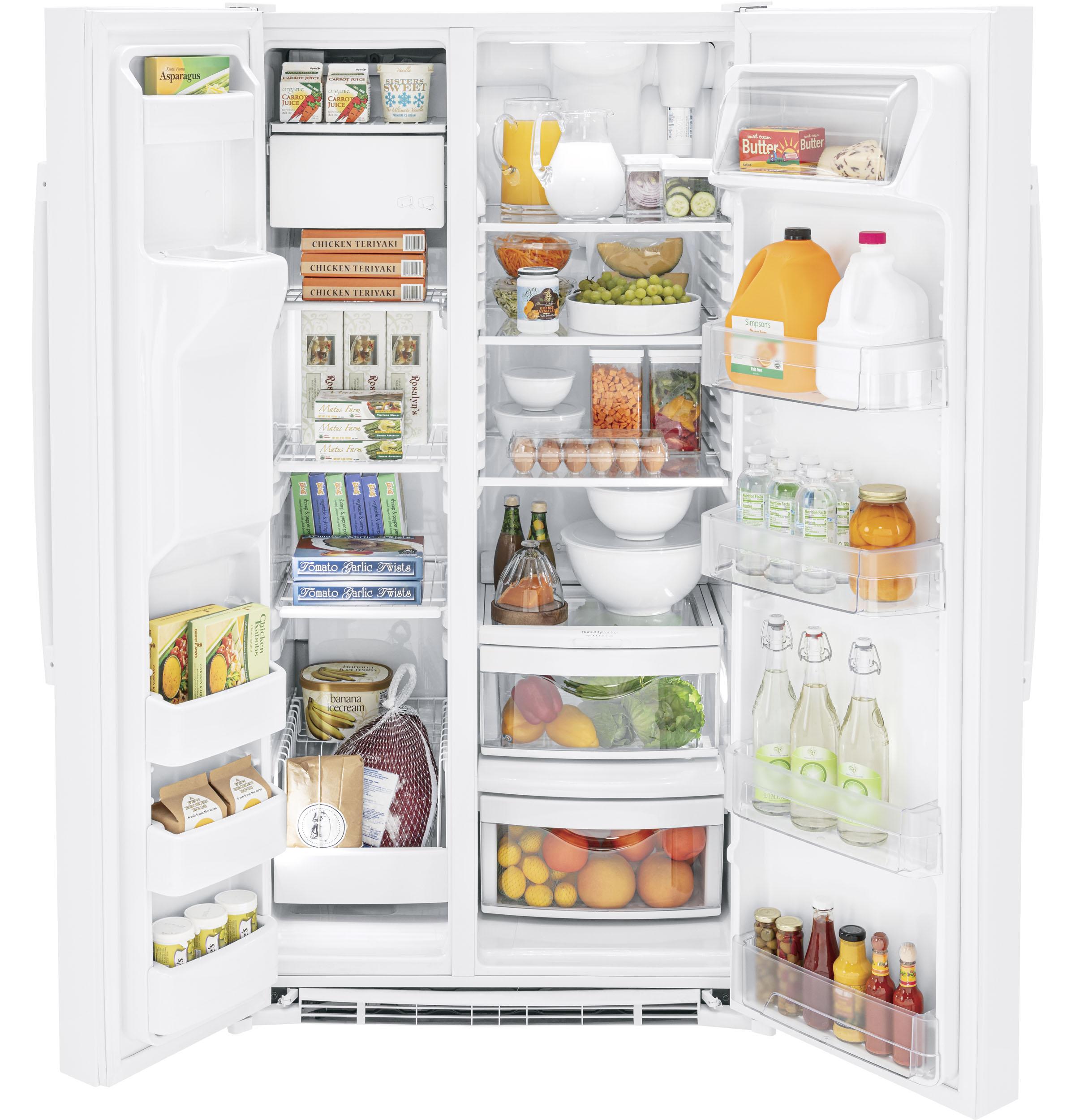 GSE25GGPWW GE® ENERGY STAR® 25.3 Cu. Ft. Side-By-Side Refrigerator