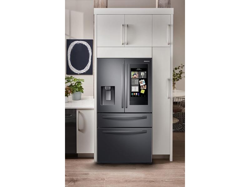 22 cu. ft. 4-Door French Door, Counter Depth Refrigerator with 21.5" Touch Screen Family Hub™ in Black Stainless Steel