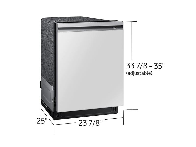 Samsung DW80BB707012AA Bespoke AutoRelease Smart 42dBA Dishwasher with StormWash+™ and Smart Dry in White Glass