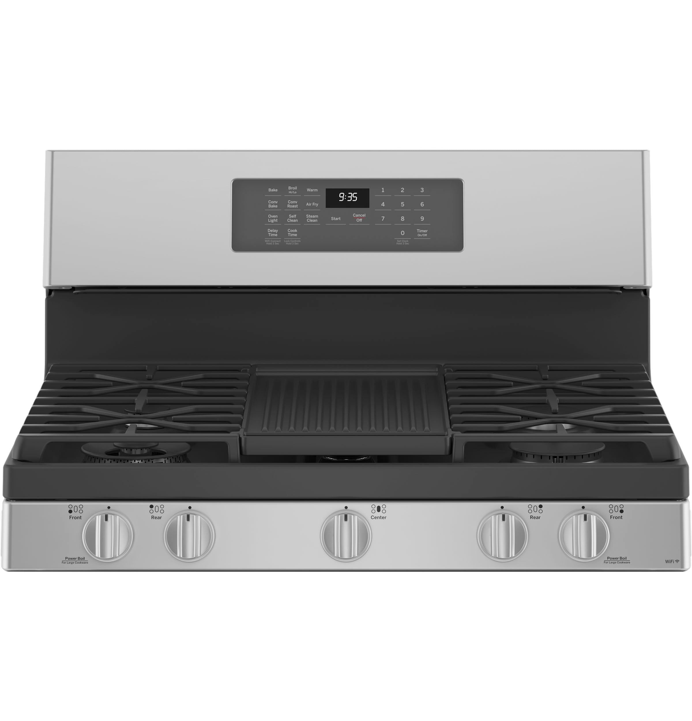 PGB935YPFS GE Profile™ Smart 30" Free-Standing Self Clean Gas Fingerprint Resistant Range with No Preheat Air Fry