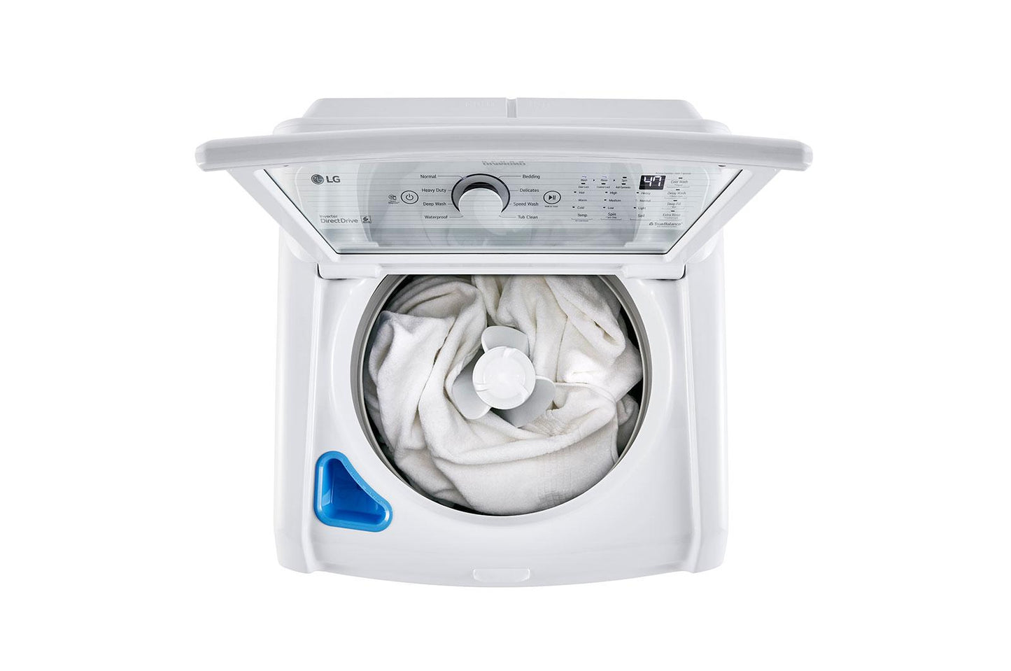 Lg WT7005CW 4.3 cu. ft. Ultra Large Capacity Top Load Washer with 4-Way™ Agitator & TurboDrum™ Technology