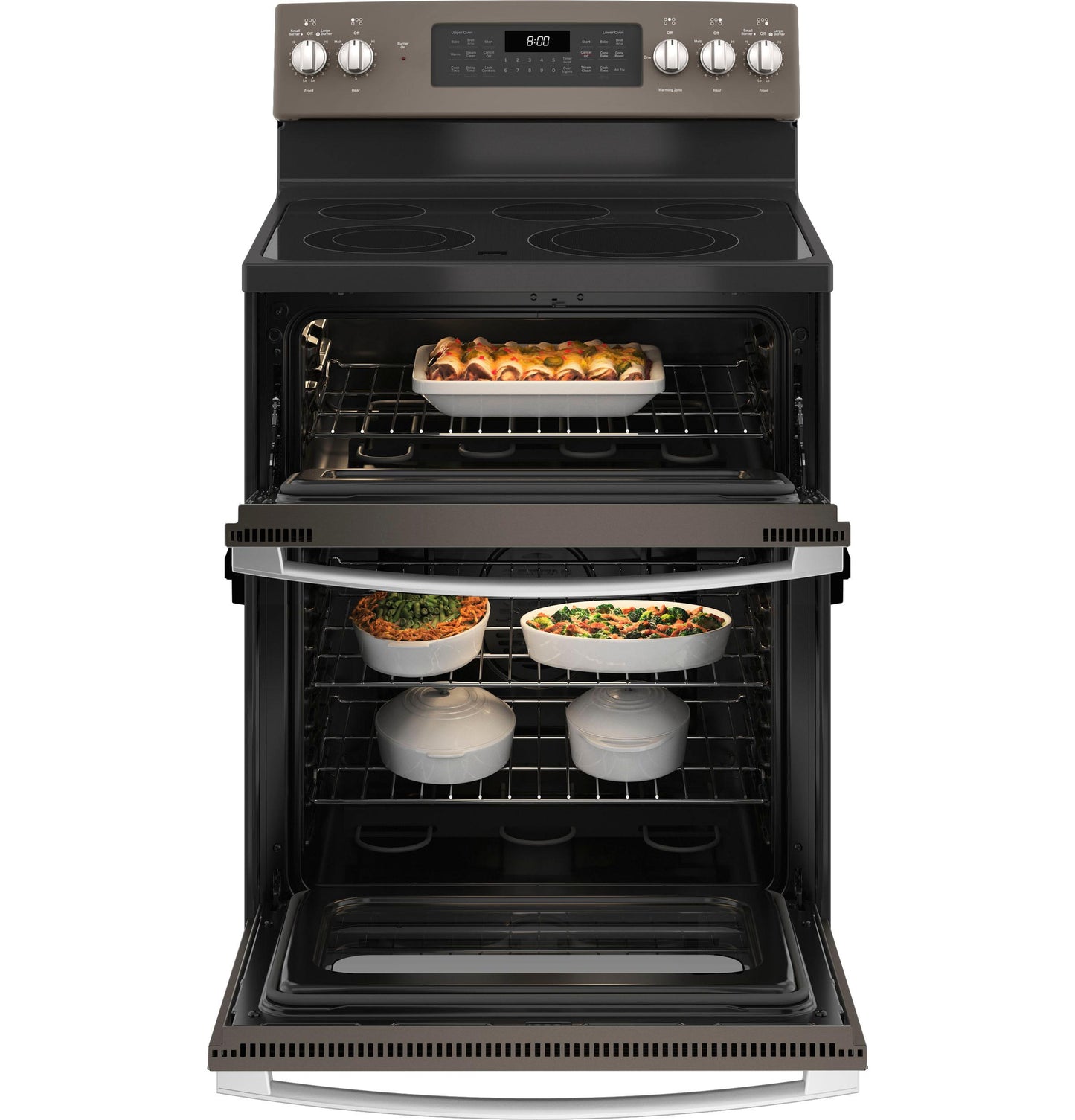 GE® 30" Free-Standing Electric Double Oven Convection Range