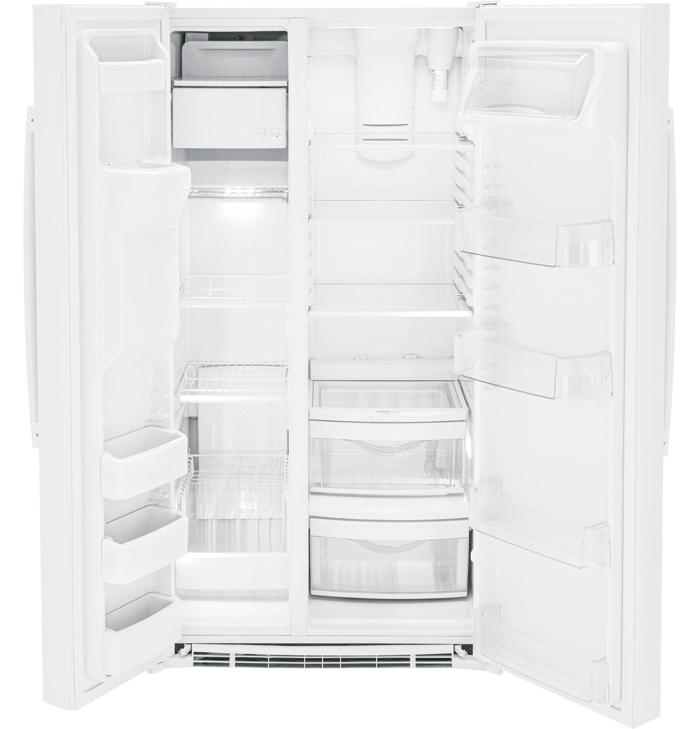 GSE25GGPWW GE® ENERGY STAR® 25.3 Cu. Ft. Side-By-Side Refrigerator