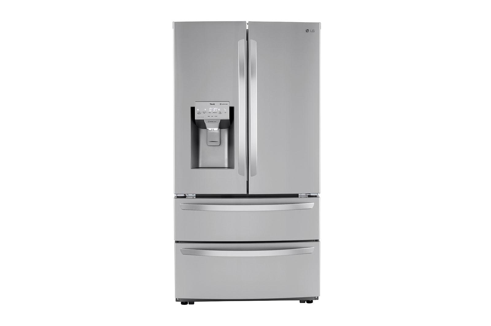 Lg LRMXC2206S 22 cu ft. Smart Counter Depth Double Freezer Refrigerator with Craft Ice™