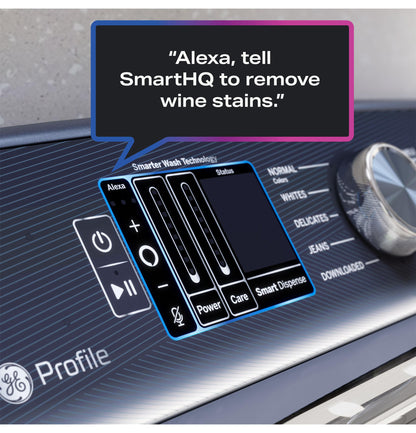PTW900BPTRS GE Profile™ ENERGY STAR® 5.4 cu. ft. Capacity Washer with Smarter Wash Technology and FlexDispense™