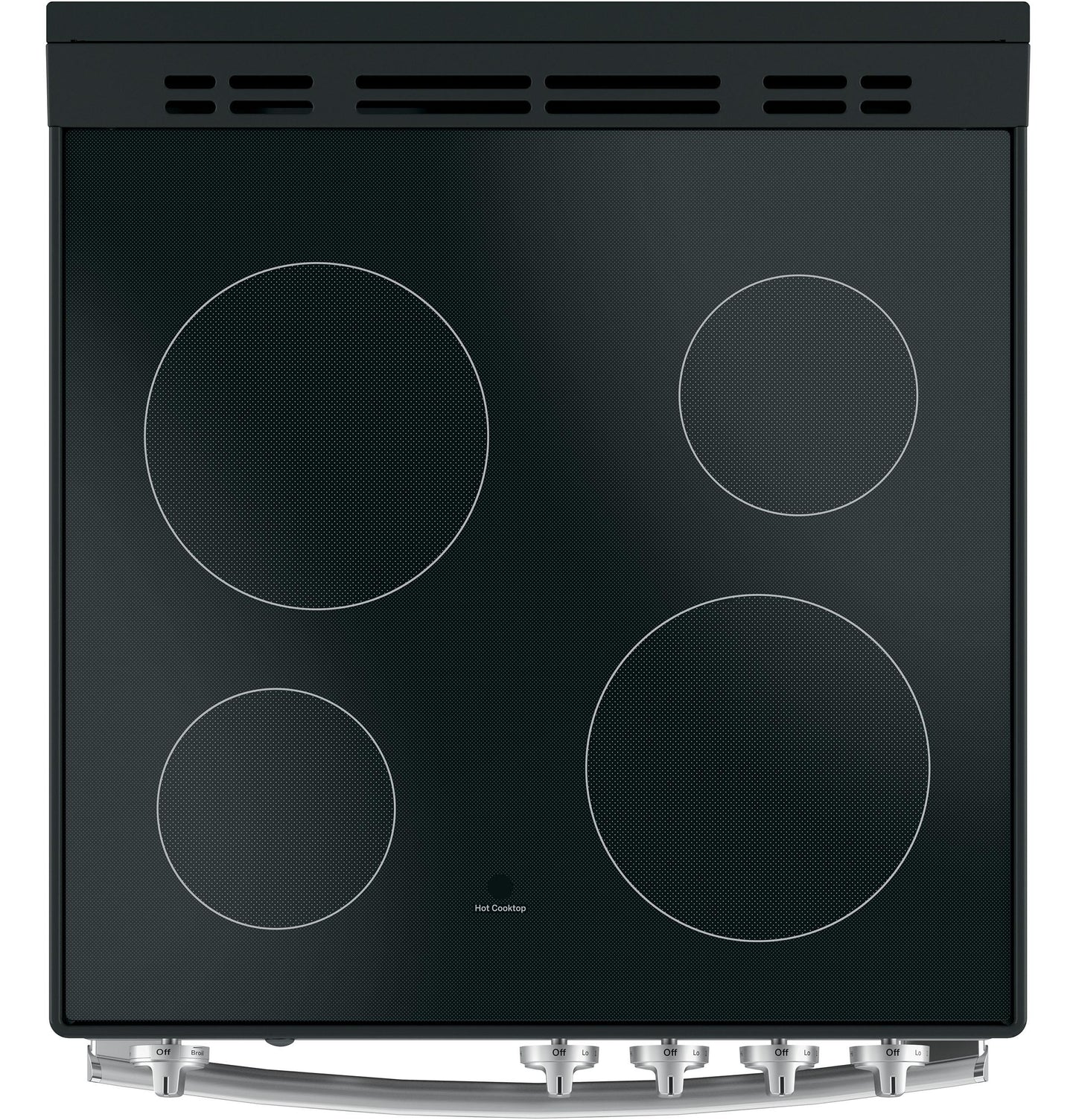JAS640RMSS GE® ENERGY STAR® 24" Free-Standing/Slide-in Front Control Range with Steam Clean and Large Window