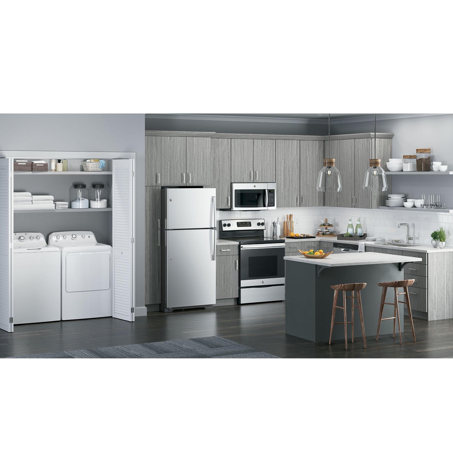 JVM3162RJSS GE® 1.6 Cu. Ft. Over-the-Range Microwave Oven