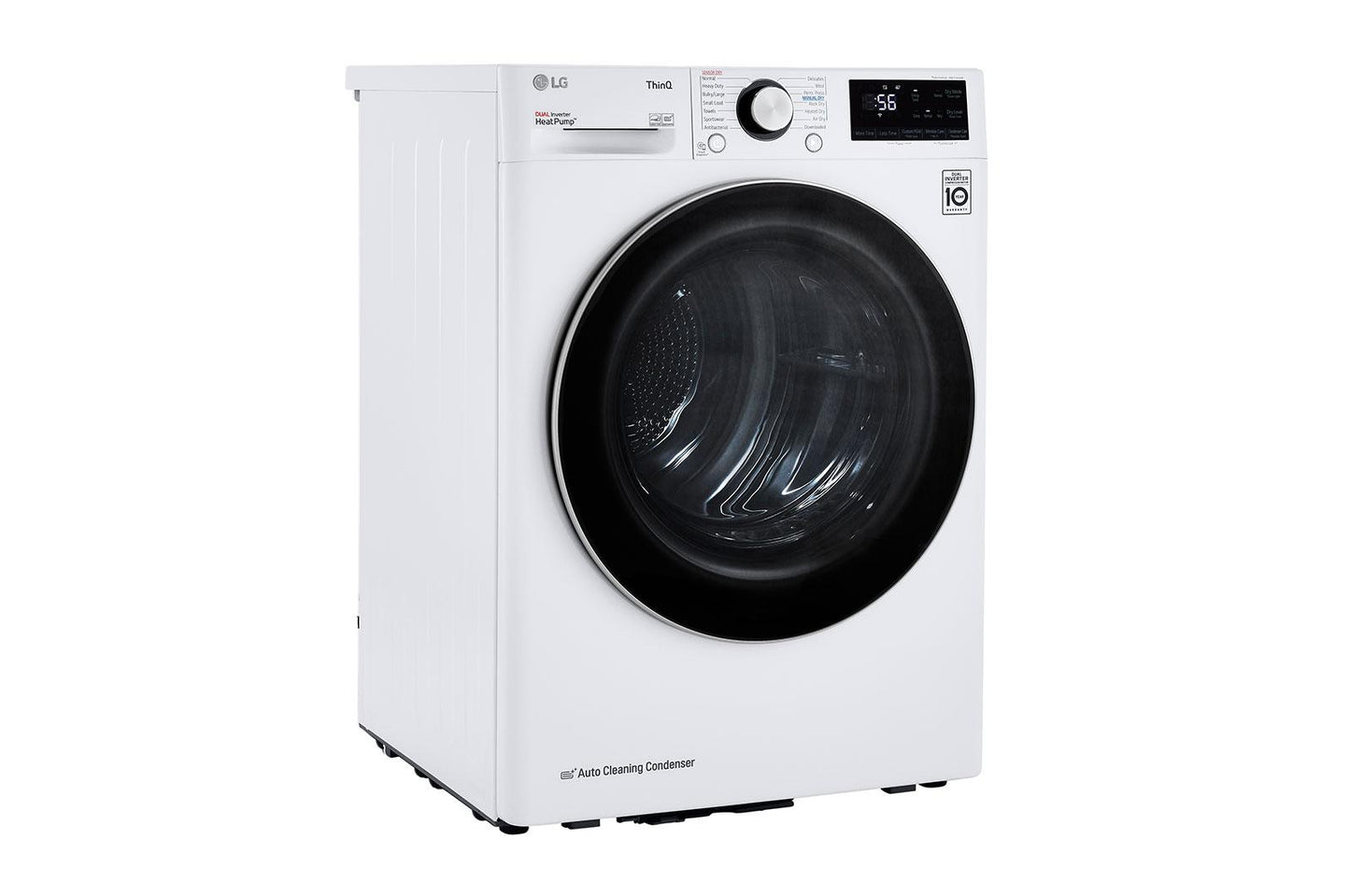 Lg DLHC1455W 4.2 cu. ft. Smart Wi-Fi Enabled Compact Front Load Dryer with Dual Inverter HeatPump™ Technology