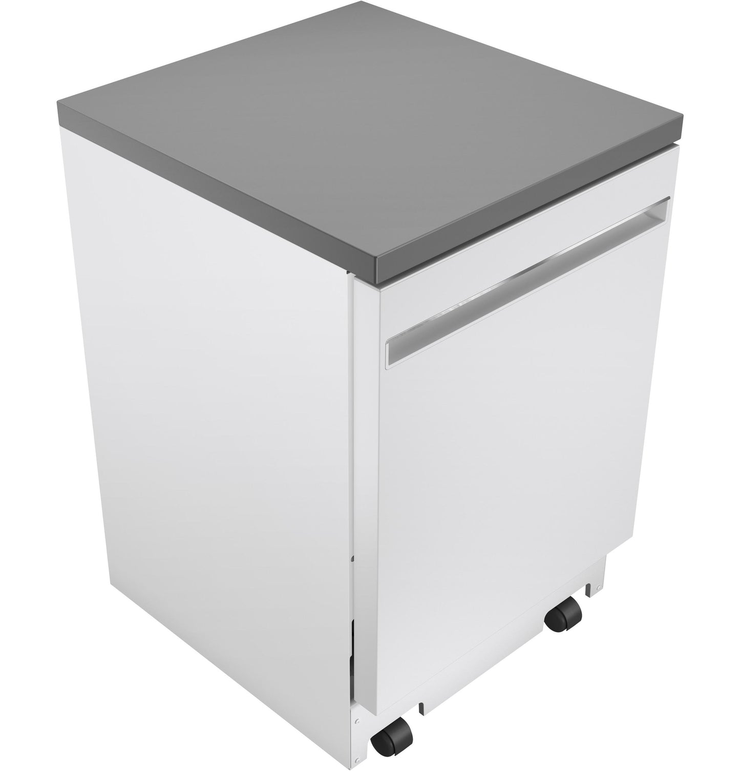 GPT225SGLWW GE® ENERGY STAR® 24" Stainless Steel Interior Portable Dishwasher with Sanitize Cycle