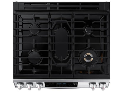 Samsung 6.0 cu. ft. Smart Slide-in Gas Range with Air Fry in Stainless Steel