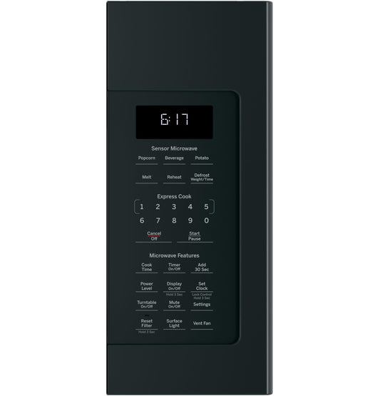 JVM6175DKBB GE® 1.7 Cu. Ft. Over-the-Range Sensor Microwave Oven