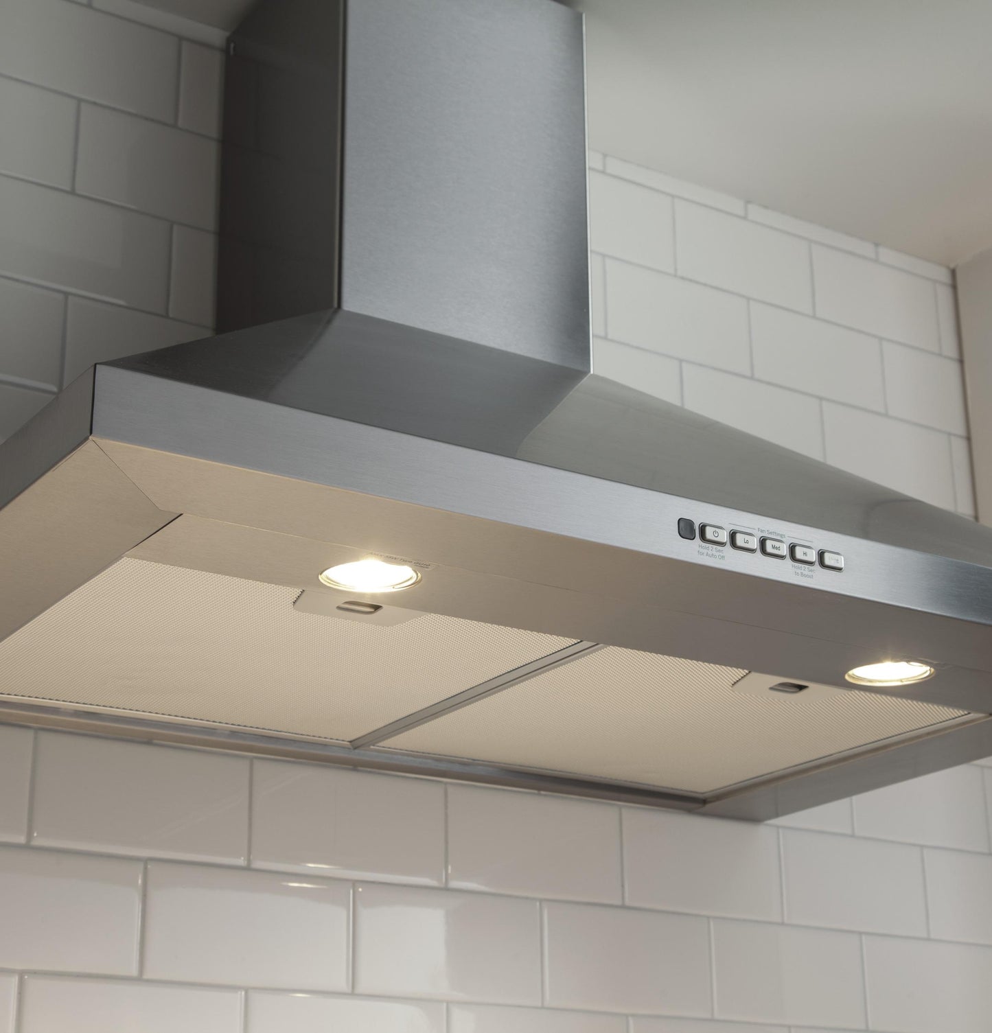 JVW5301SJSS GE® 30" Wall-Mount Pyramid Chimney Hood