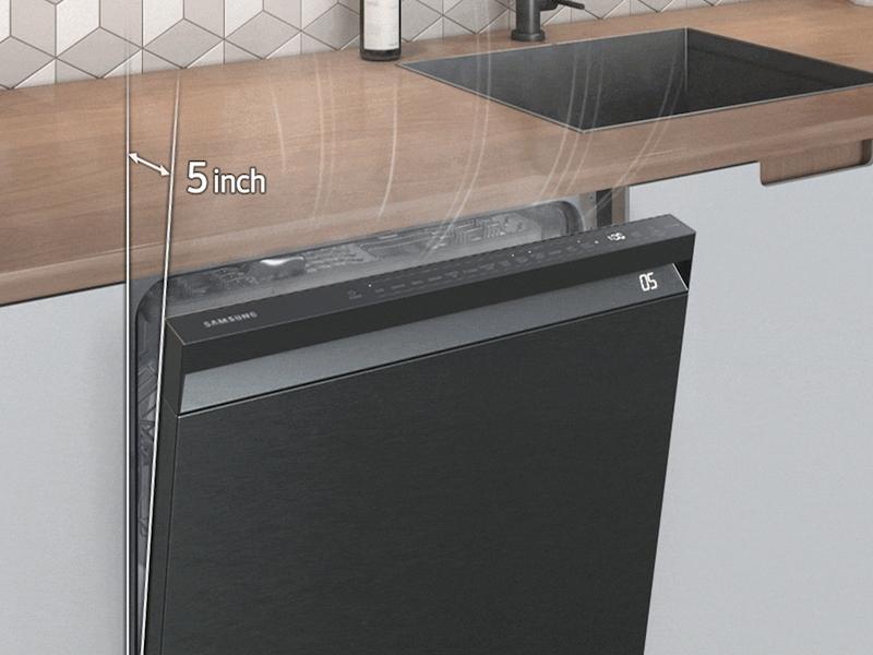 Samsung DW80B6060UG Smart 44dBA Dishwasher with StormWash+™ in Black Stainless Steel