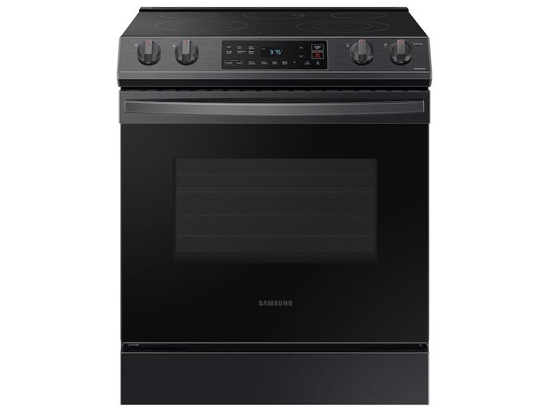 6.3 cu. ft. Smart Slide-in Electric Range in Black Stainless Steel