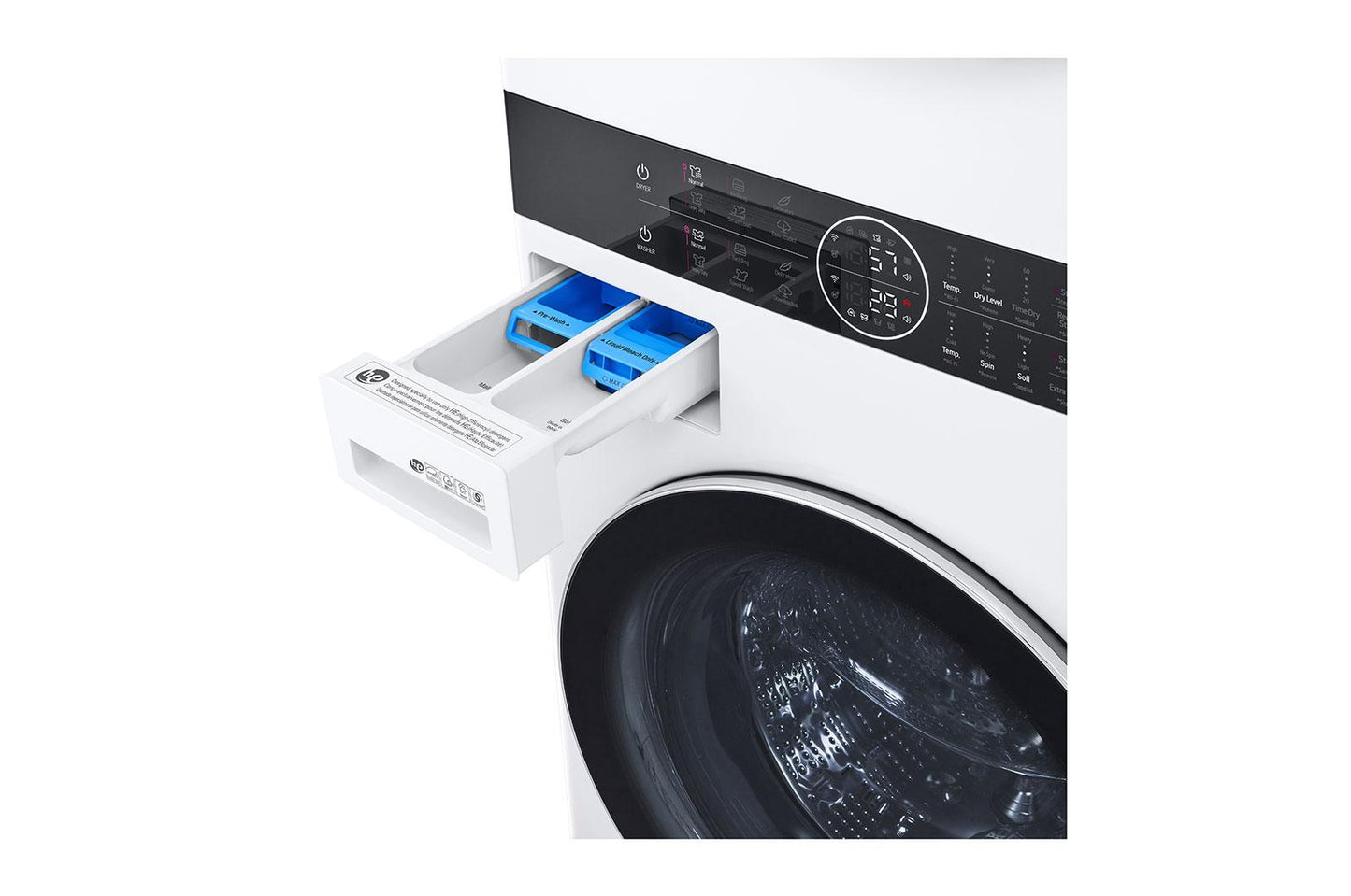 Lg WKEX200HWA Single Unit Front Load LG WashTower™ with Center Control™ 4.5 cu. ft. Washer and 7.4 cu. ft. Electric Dryer
