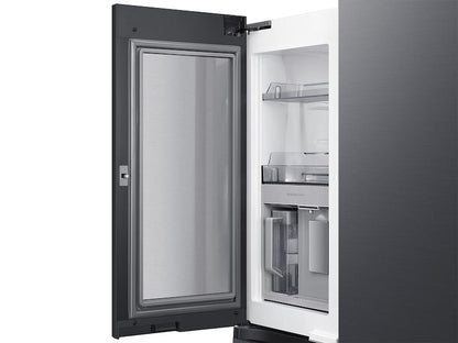 Samsung Bespoke Counter Depth 4-Door Flex™ Refrigerator (23 cu. ft.) in Matte Black Steel