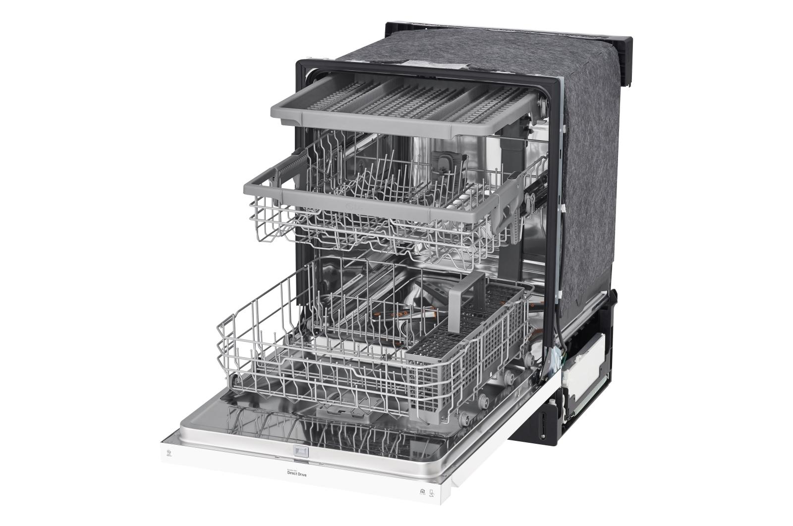 Lg LDFN4542W Front Control Dishwasher with QuadWash™ and 3rd Rack