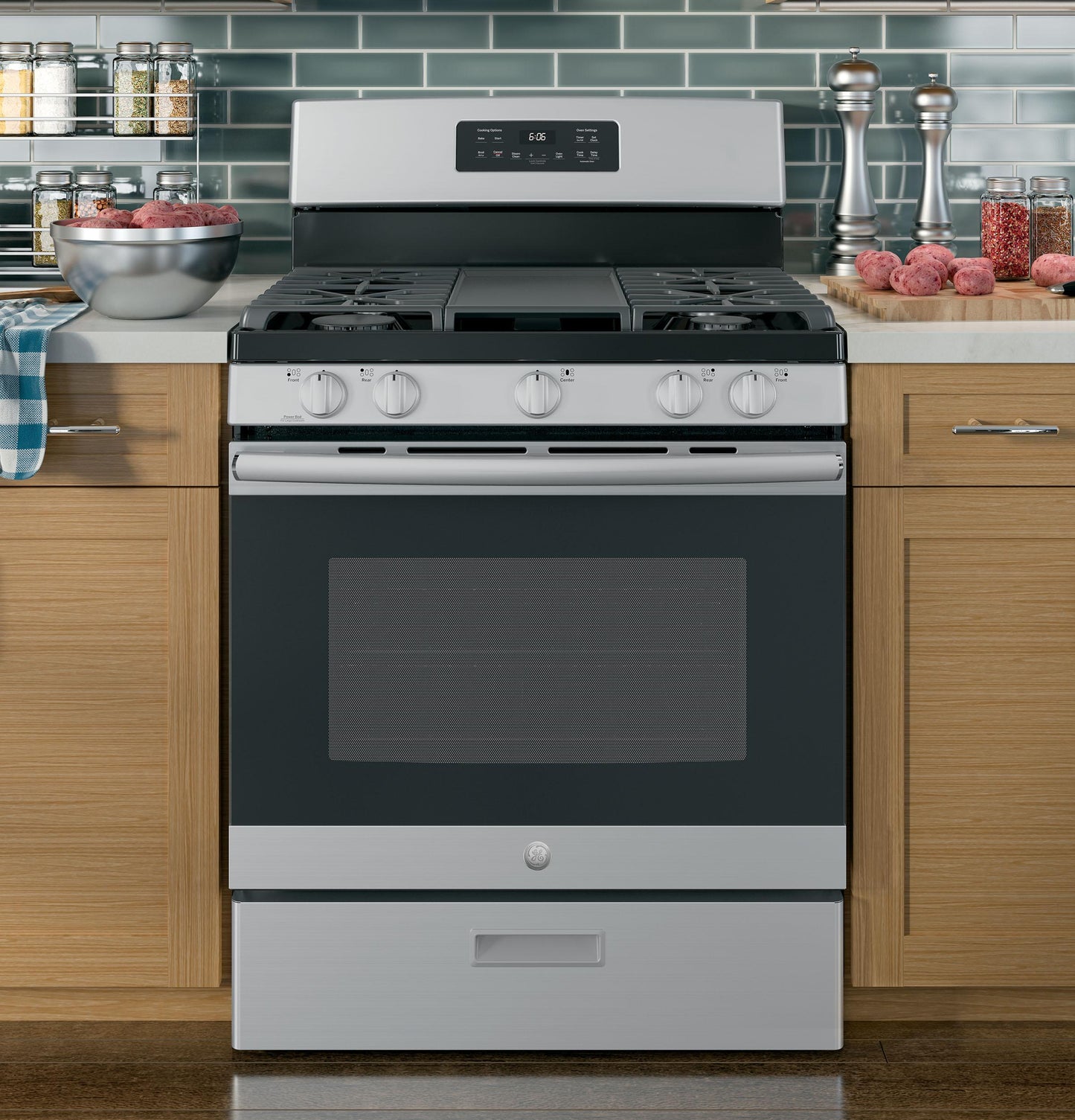 JGBS66REKSS GE® 30" Free-Standing Gas Range