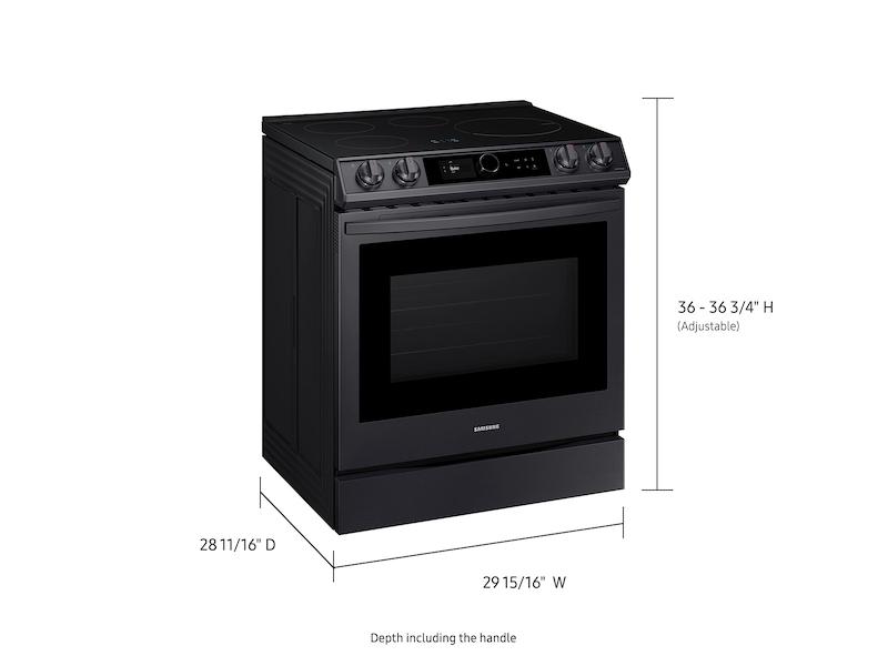6.3 cu. ft. Smart Slide-in Induction Range with Smart Dial & Air Fry in Black Stainless Steel