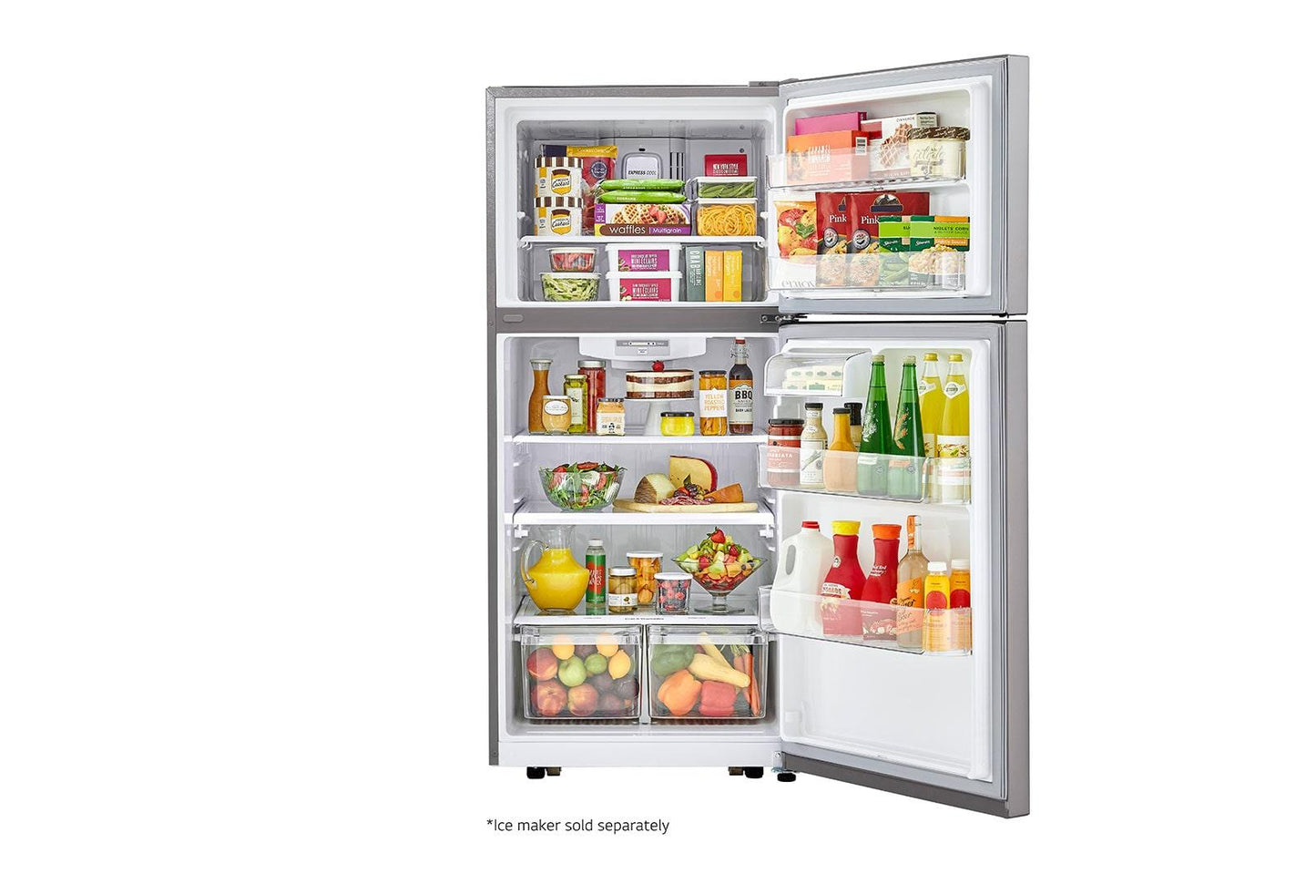 Lg LTCS20020S 20 cu. ft. 30-inch Wide Top Freezer Refrigerator - Stainless Steel