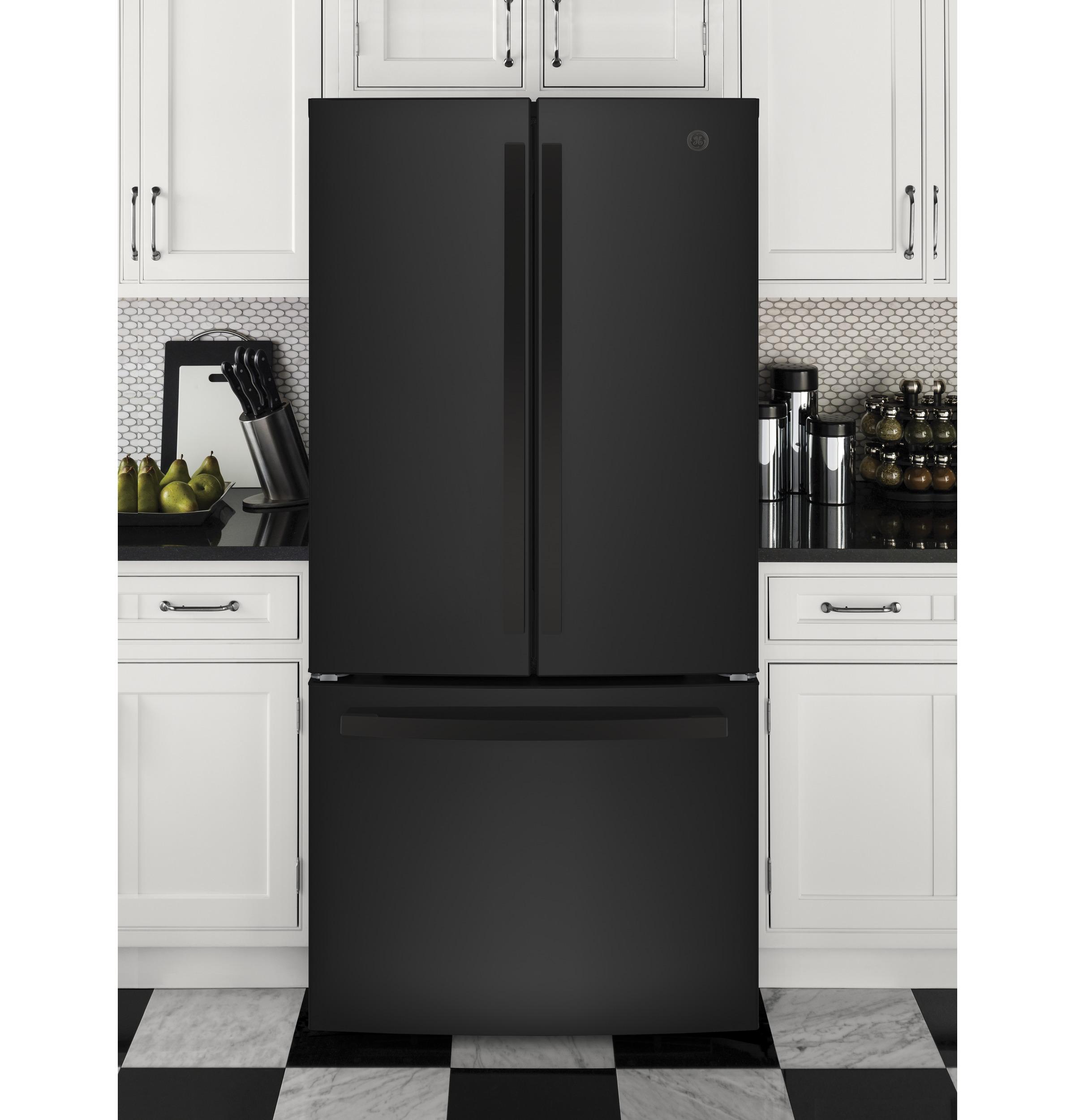 GWE19JGLBB GE® ENERGY STAR® 18.6 Cu. Ft. Counter-Depth French-Door Refrigerator