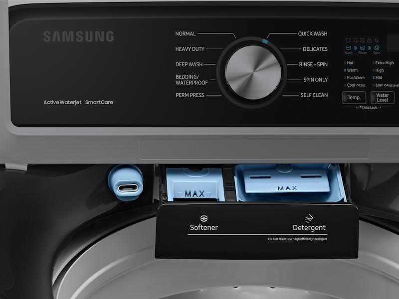 Samsung WA45T3400AV 4.5 cu. ft. Capacity Top Load Washer with Active WaterJet in Brushed Black